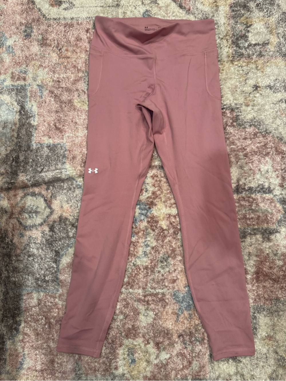 Under Armour Mauve/Pink High-Rise Kids Leggings